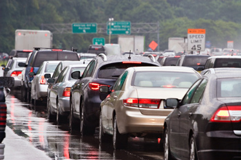 bumper-to-bumper traffic