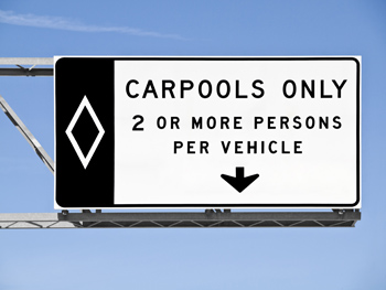 carpools only sign
