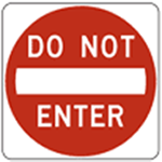 do not enter sign