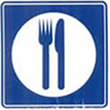 highway food service sign