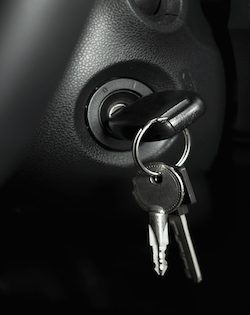 key in the ignition
