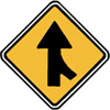 lane merge sign