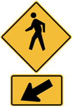 pedestrian crossing sign