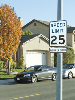 residential street 25mph