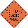 right lane closed ahead