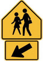 school children crossing sign