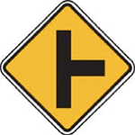 side road ahead sign