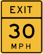 speed advisory highway ramp