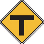 t-intersection sign