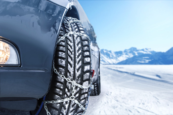 tire chain creating static friction