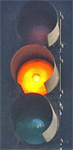yellow flashing traffic light